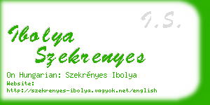 ibolya szekrenyes business card
